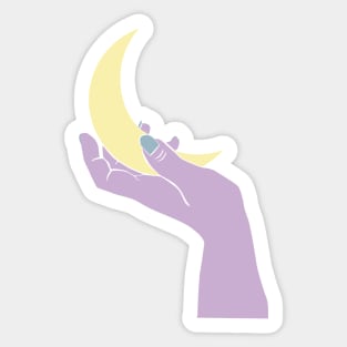 The moon in my hand. Sticker